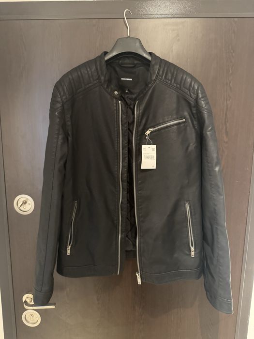 Geaca imitiatie piele Clockhouse (C&A) dama, neagra, noua, marimea 3XL