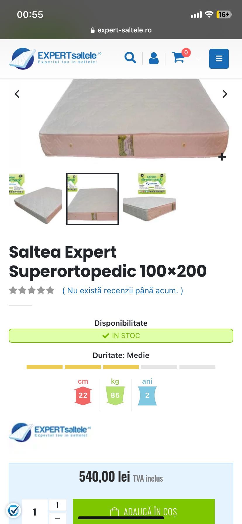 Saltea Expert Superortopedic 100x200