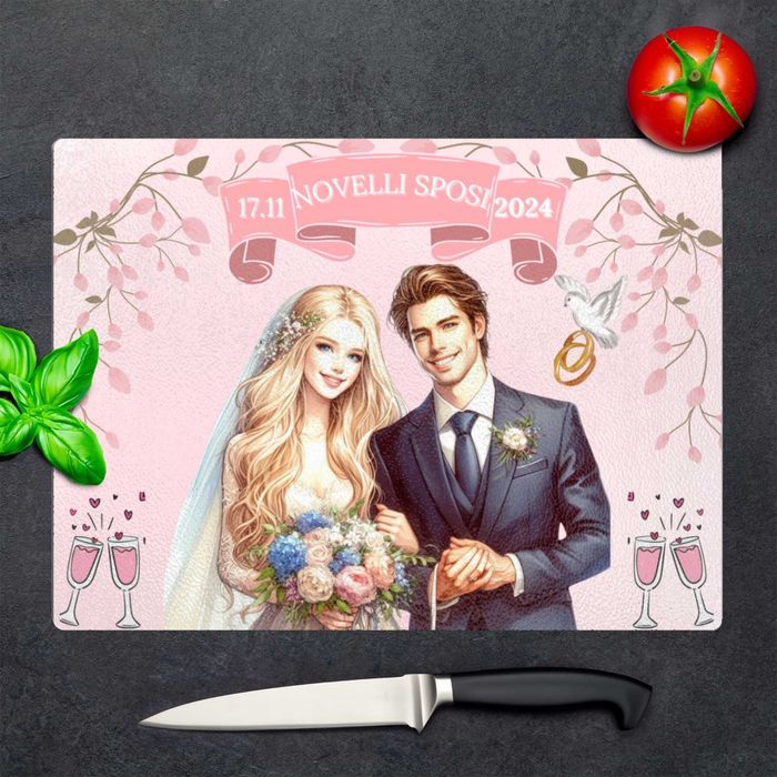 Стъклена дъска за рязане персонализирана - уникална за подарък