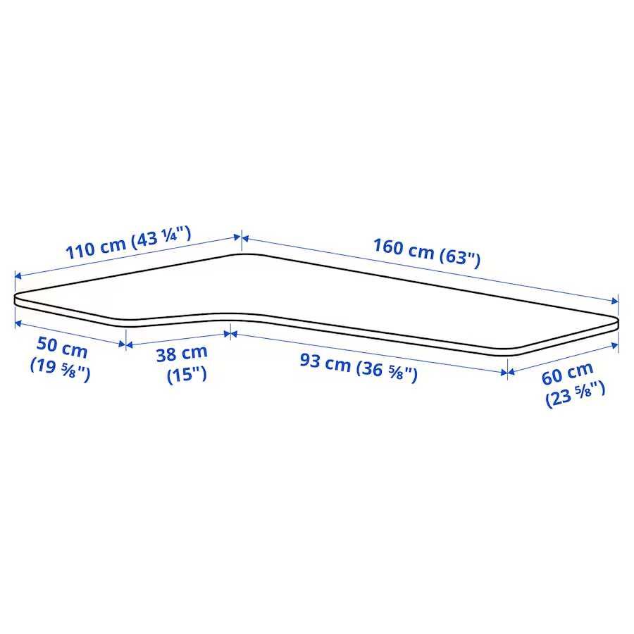 Ikea Bekant Blat Birou Colt Dreapta Furnir