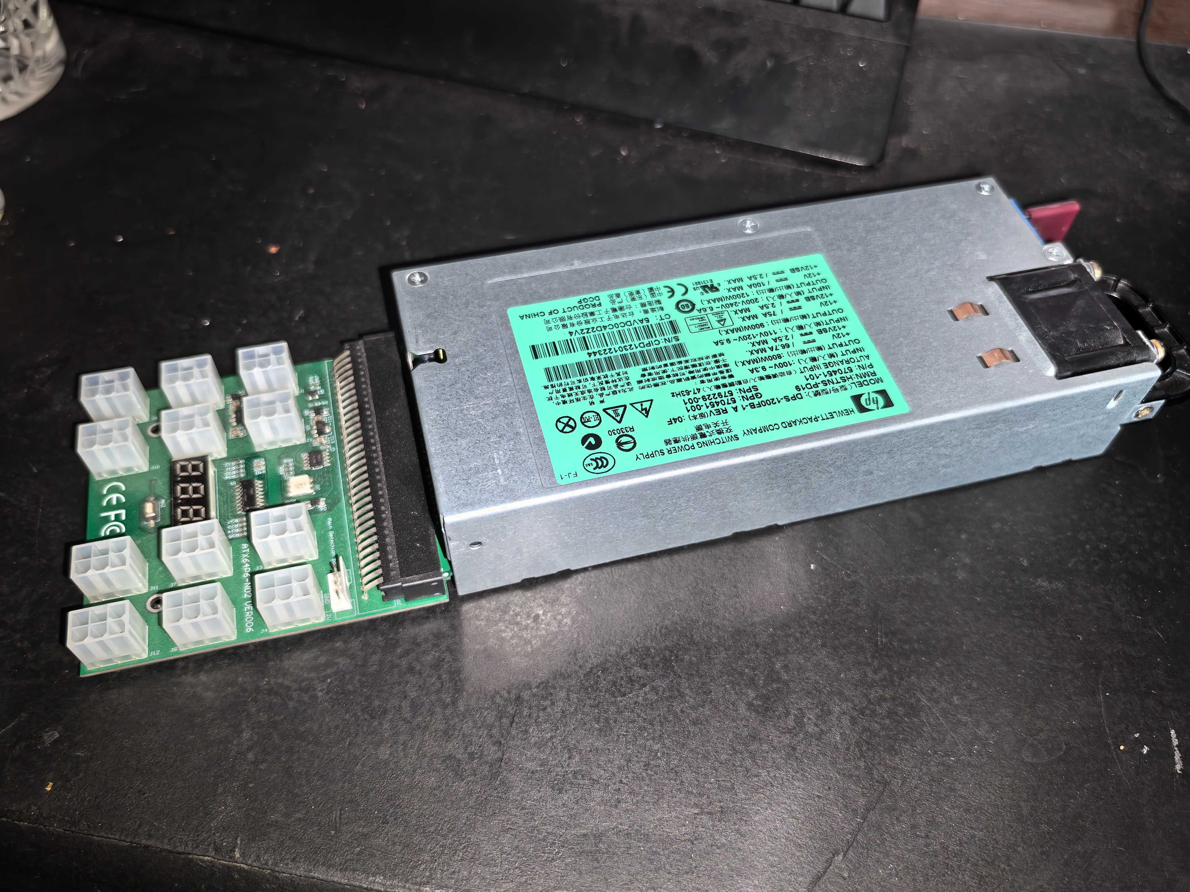 Сървърни захранвания HP 1200W с breakout board