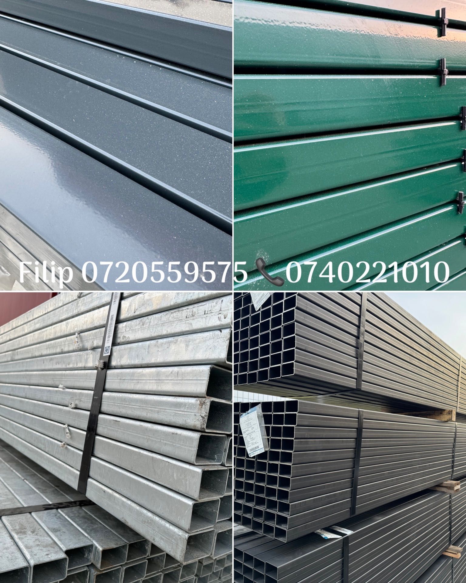 Panou Bordurat Verde - Gri Antracit Plastifiat - 4.2mm grosime