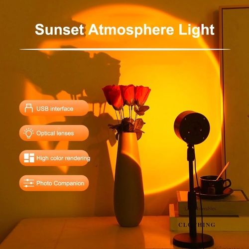 Lampă Sunset LED cu cap rotativ 180°