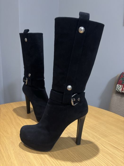 Велурени боти на платформа