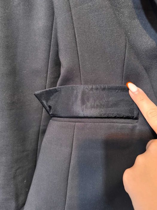 Sacou elegant negru-bleumarin