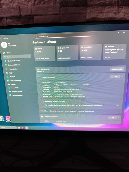 PC Gaming / Office – Ryzen 5 3600 + RX 5500 XT 8GB