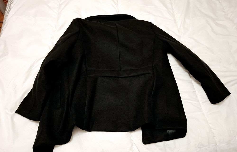 Palton negru marime L,