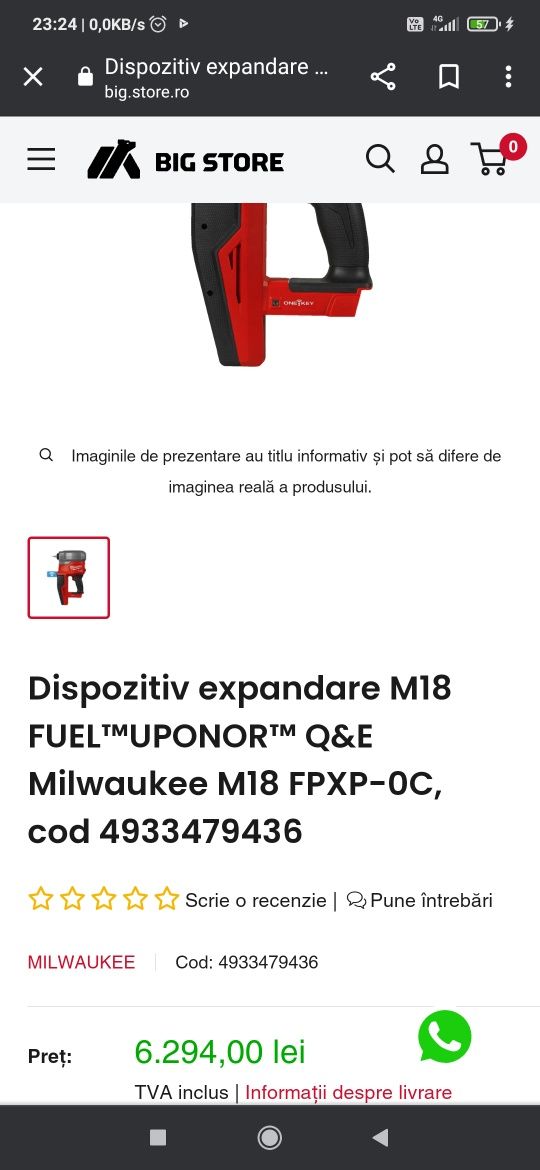 Milwaukee M18 Uponor Q&E dispozitiv expandare  țevi de până la 2"