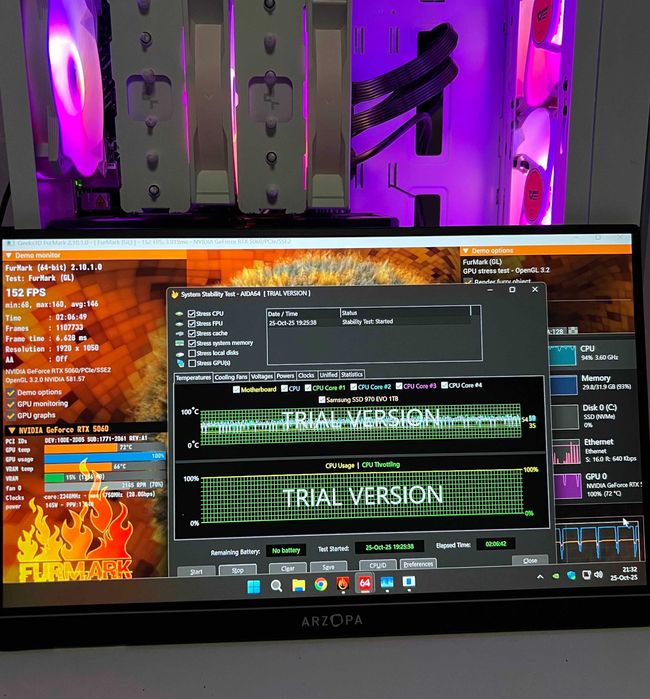 OFERTA PC Gaming i7 11700KF 32Gb RTX 5060 WIFI Cs2 Fortnite Fivem Gta5