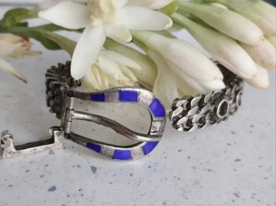 Bratara tip curea  Argint masiv