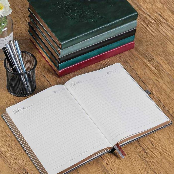 Agenda vintage Tree of Life A5 360 pagini din piele ecologica gri