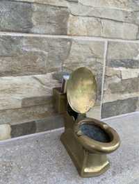 Scrumiera vas toaleta wc bronz/alama