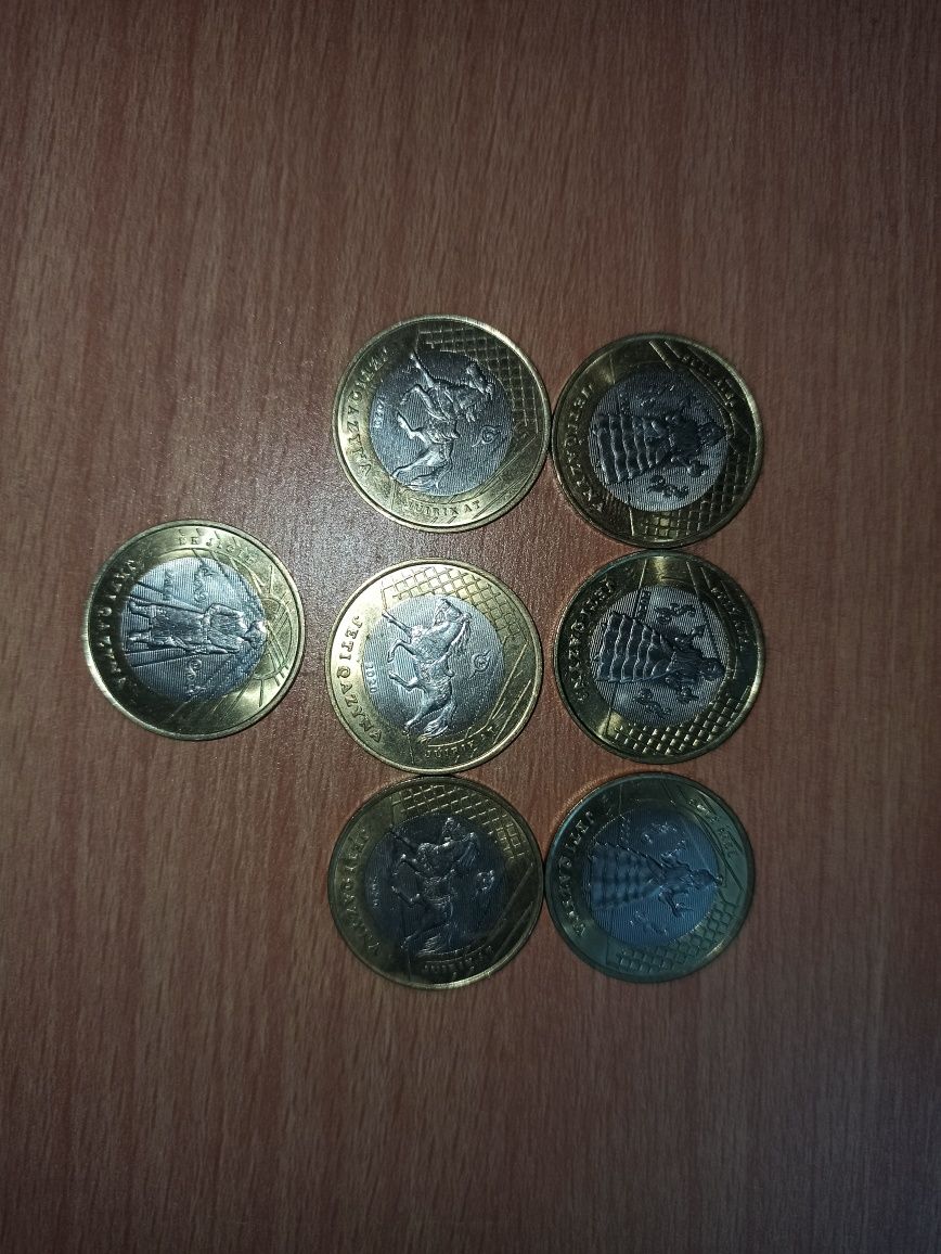 Монета 100 тенге Жети казына. Коллекционные модели.