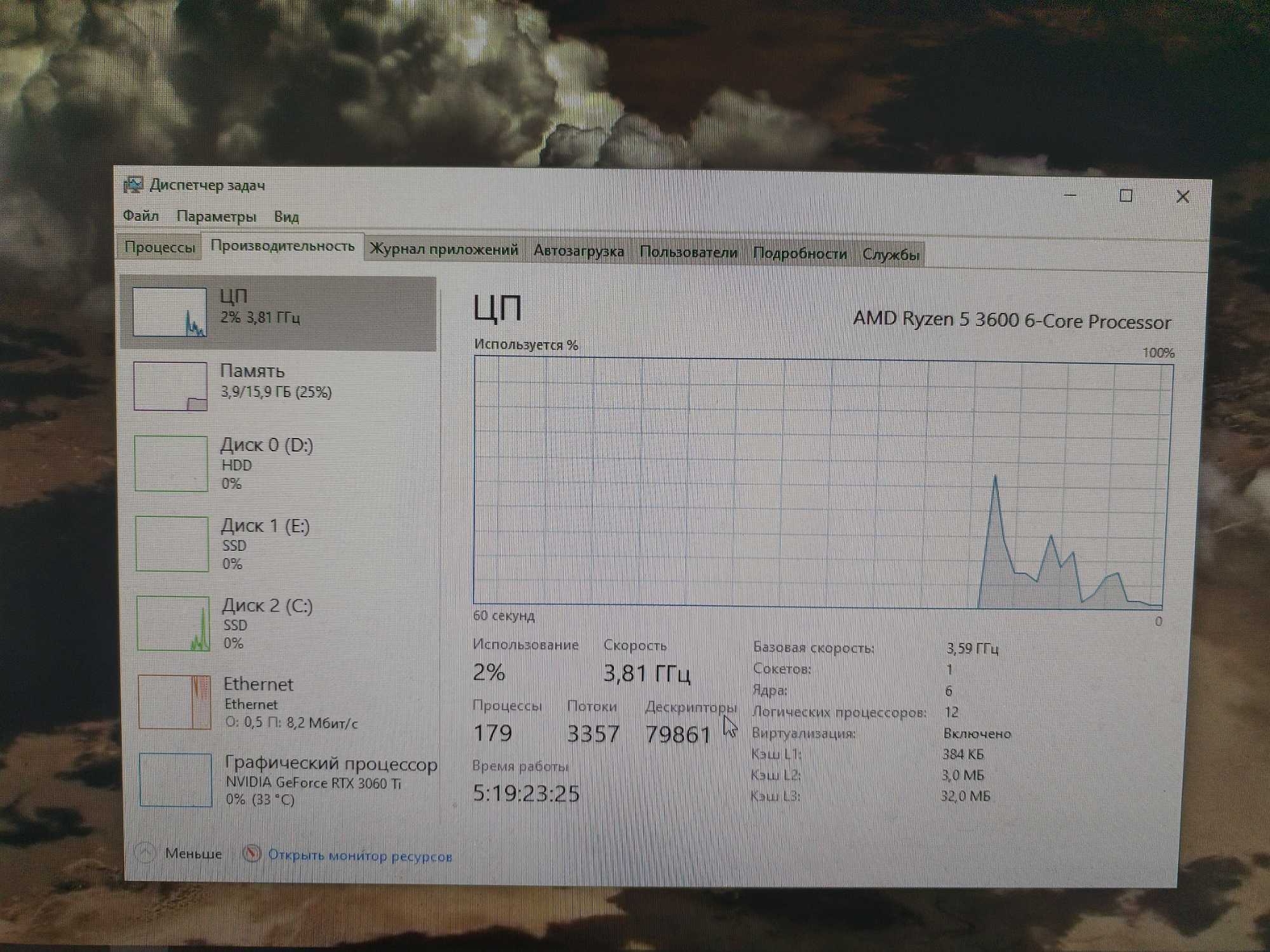 систем блок-AMD Ryzen 5 3600 RTX 3060 ti ssd 1 tb ssd 228mb+Монитор+..
