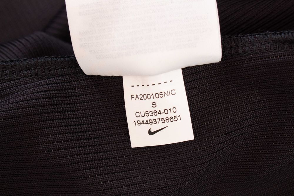 Nike оригинално дамско поло блуза рипсена материя черно S