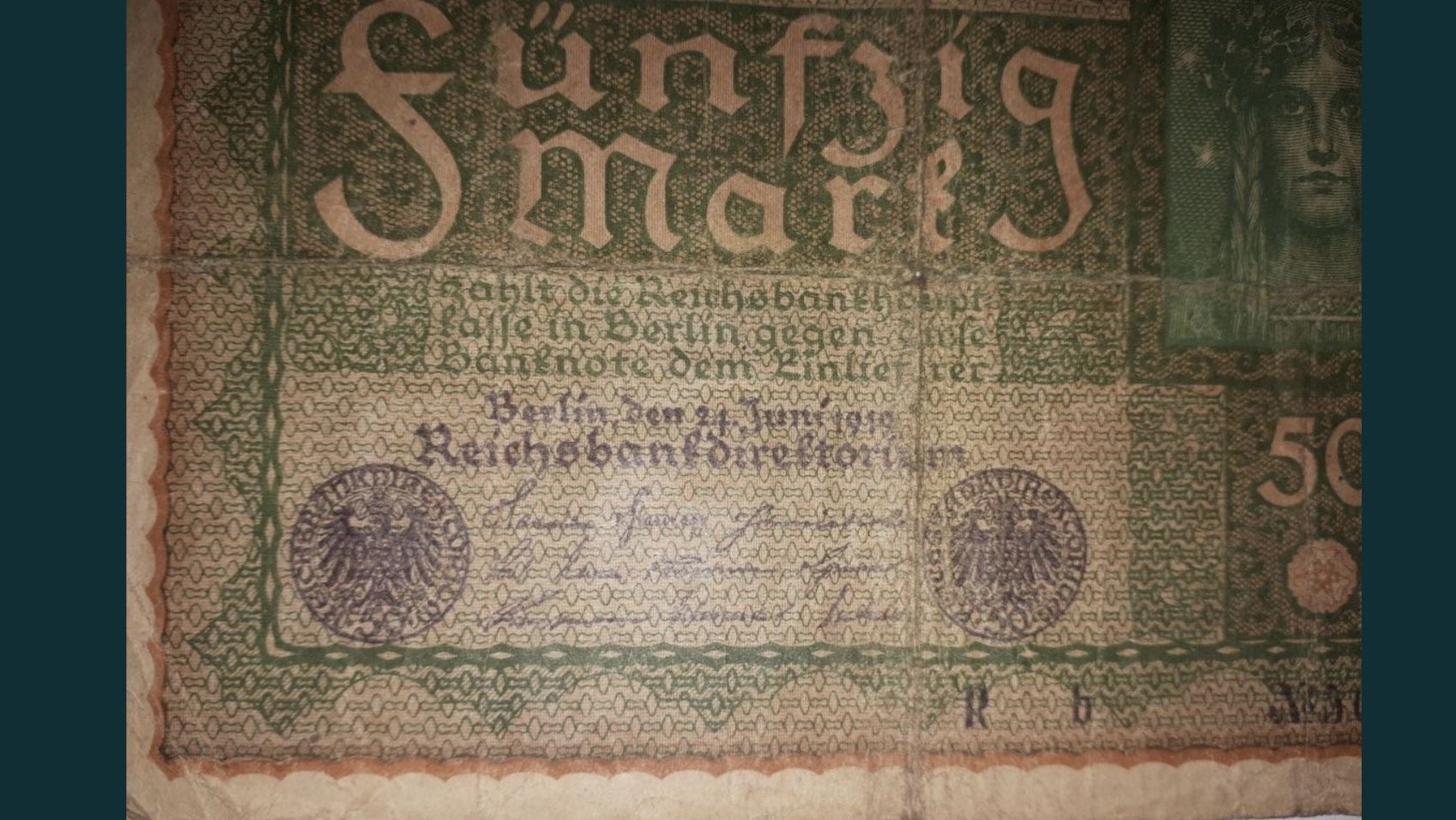 50 mărci 1919 piesa de colecție
