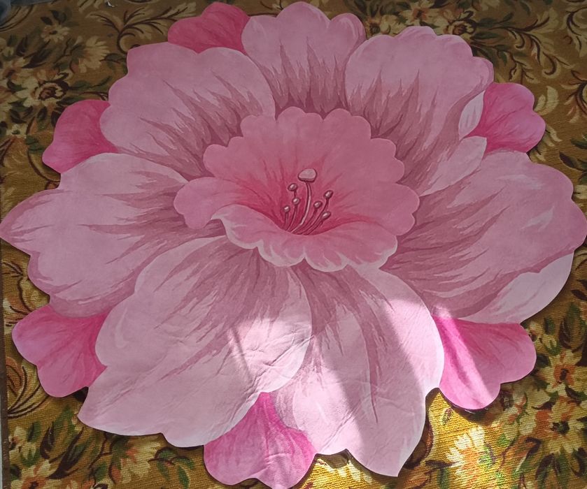 Коврик цветочек 120 на 120 см