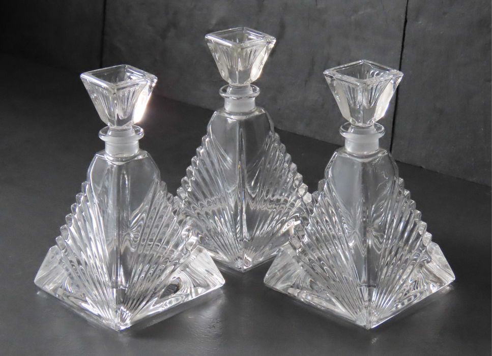 Set carafe / sticlute de parfum din cristal