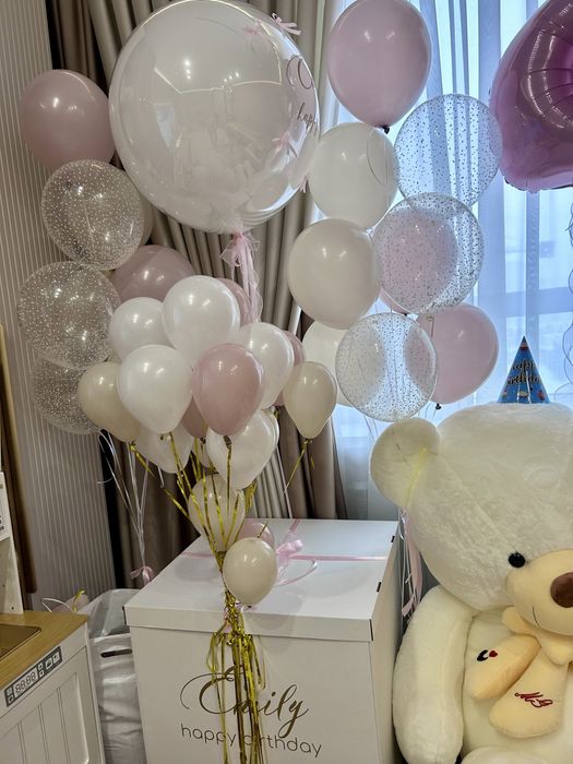 Продам гелиевые шары с коробкой брали на др