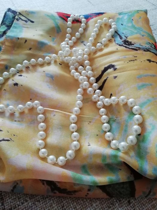 Дълъг гердан имитация на перли