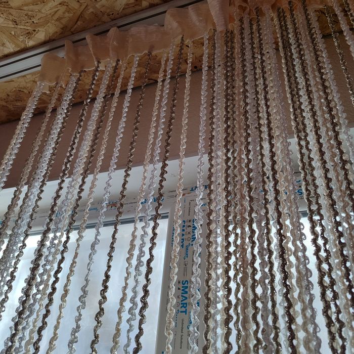 Верёвочная штора  большая триколор