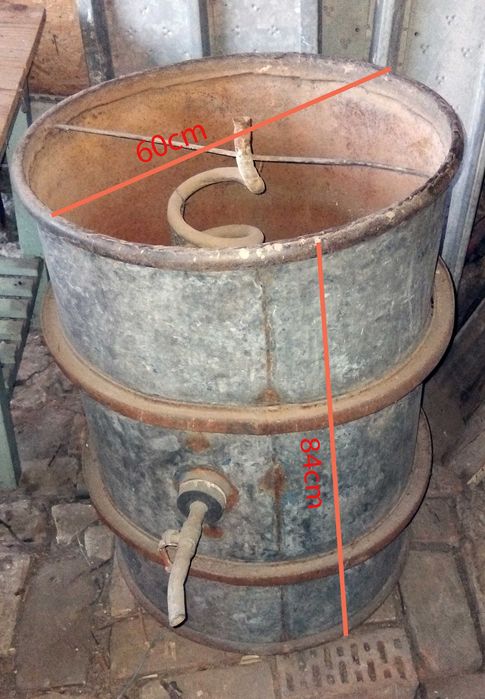 Vand racitor cazan tuica 200l cu serpentin cupru -stare buna