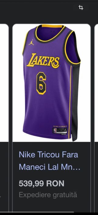 Maiou Jordan Lakers NBA, marime M, nou