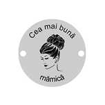 Bratara Cea Mai Buna Mamica, banut Ag 925, snur rosu reglabil