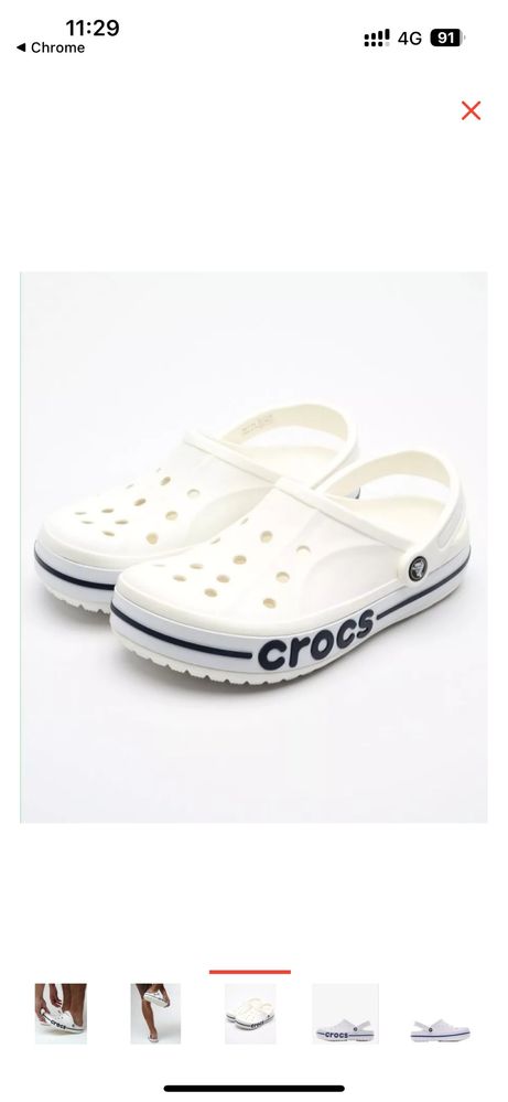 Crocs сабо белого и синего цвета,есть размерв.