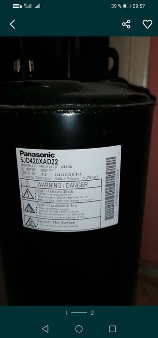 Compresor  inverter PANASONIC 42000 btu monofazat inv