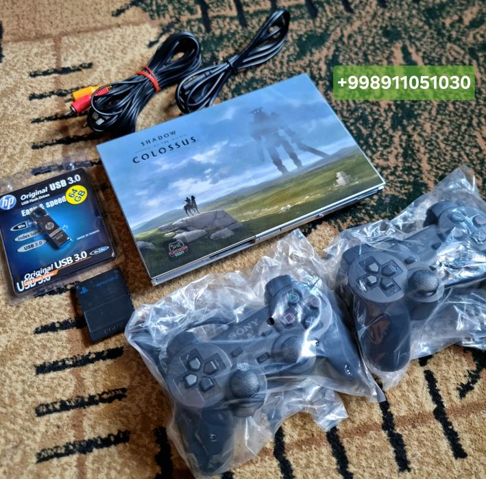 PlayStation 2 slim 2ta yangi joystik bilan.