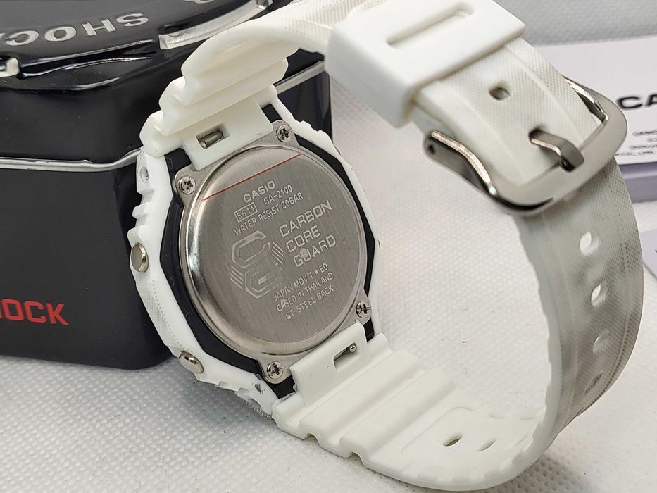 Ceas Sport Casio G-Shock GA-2100 Dirty White – Nou, Garanție 2 Ani
