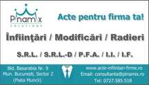 Infiintare firma SRL / PFA / II - Bucuresti-Ilfov