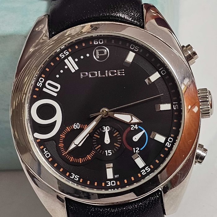 Ceas barbatesc Police, curea piele - oferta