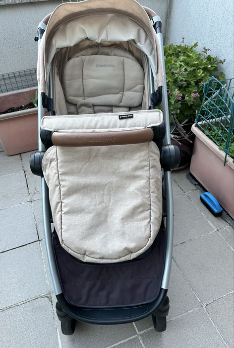 Детска количка Maxi-Cosi Zelia 3 в 1 + кошница за кола с база ISOFIX