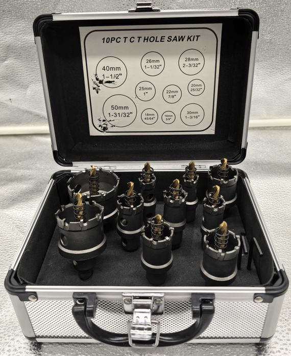 Set 10 carote metal 16-53mm, taiere precisa si rapida!