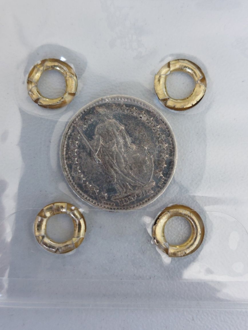 Moneda 1/2 franc eroare axa 10*