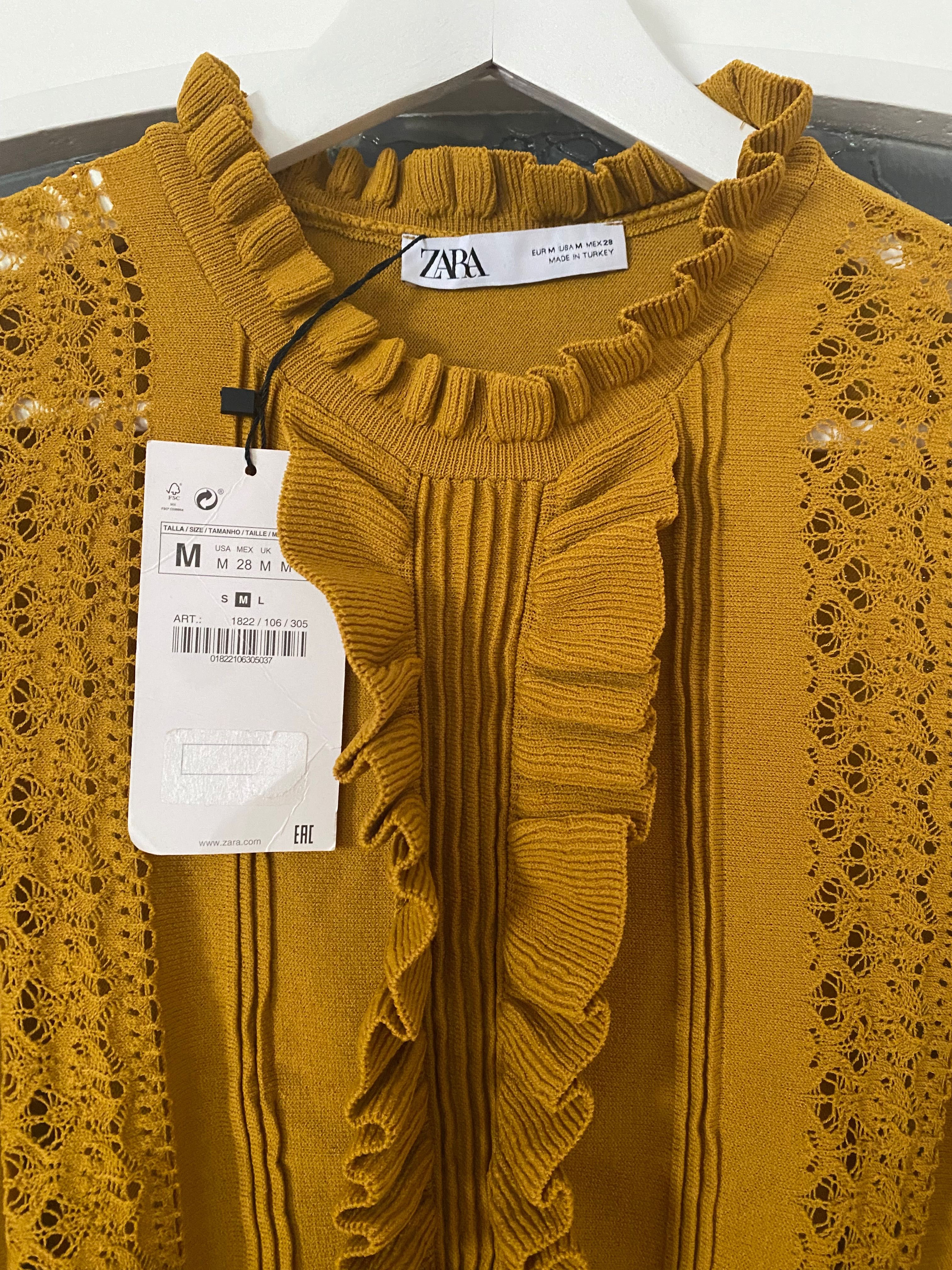 Нова блуза Zara, цвят горчица, размер M