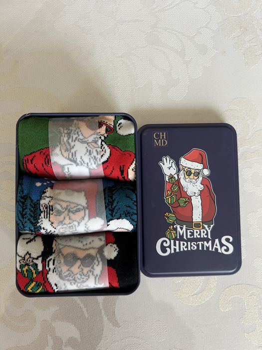 Носки Chantal Новогодние носки бокс 3 пары голубой 41-46