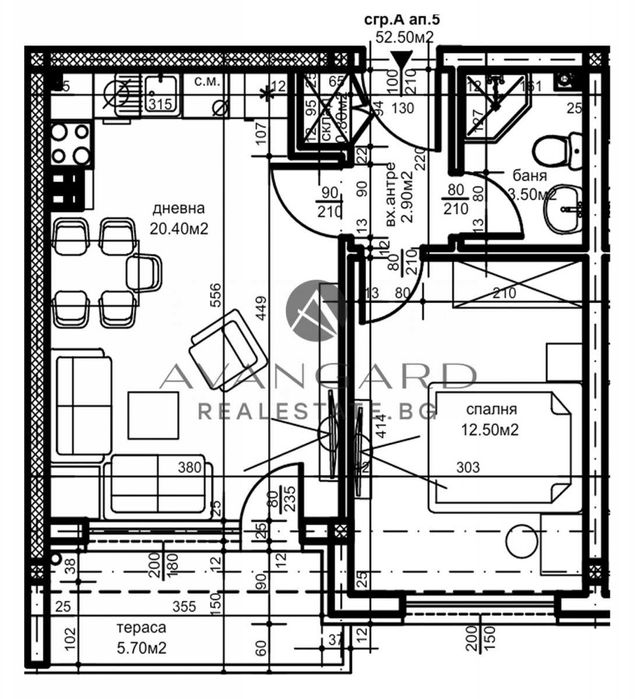 Продава се Двустаен апартамент в Пловдив, Беломорски - 60 кв.м за 1087 €/кв.м - Снимка #5