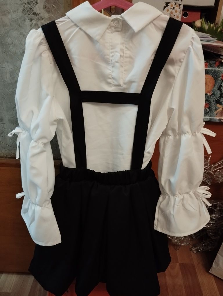 Bluză și sarafan, costum de școală fete 10/12 ani