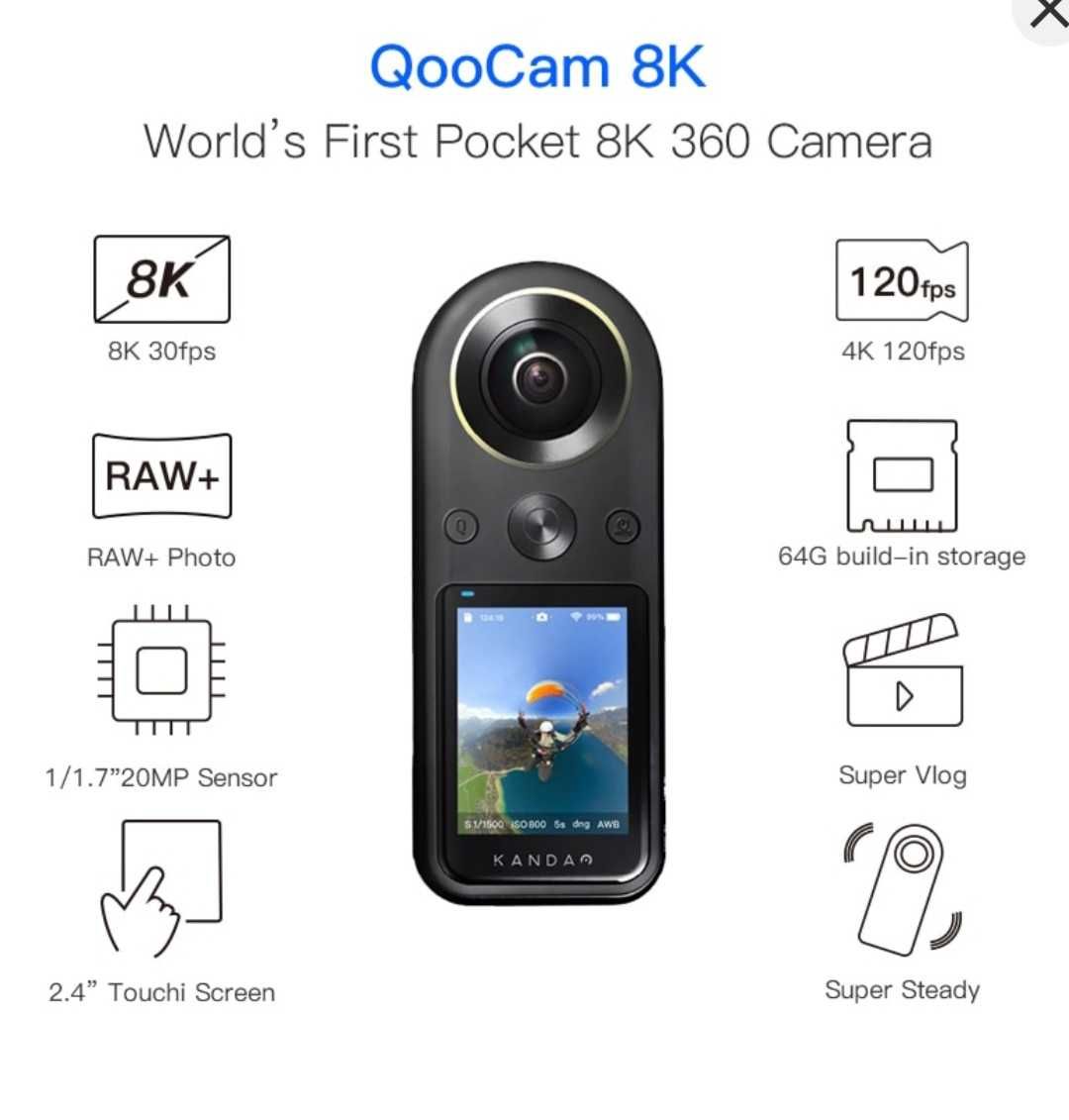 Action Camera Kandao QooCam 8k 360°pocket