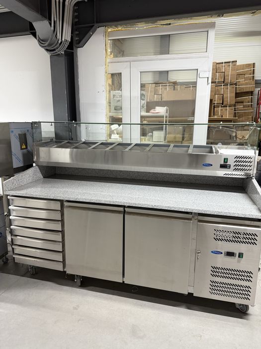 Masa frigorifica pizza 2 m cu usi si sertare Maxima Olanda, NOUA