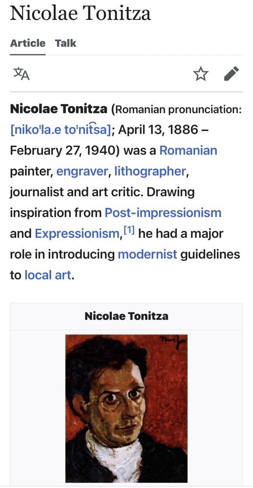 Tablou pictura ulei Nicolae Tonitza