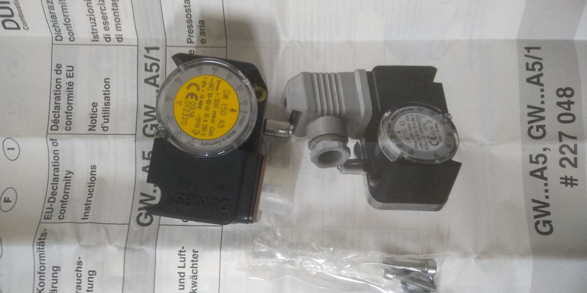 Реле давления газ. Для горелки. GW 150A5. GW 150 A6.. LGW 10 A2p. GW 5