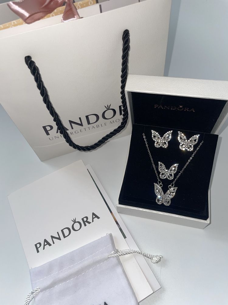 Украшения набор|Pandora Часы Подвеска кольцо серьги