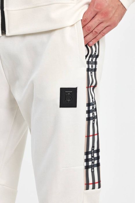 Trening Burberry – Alb | Calitate Premium