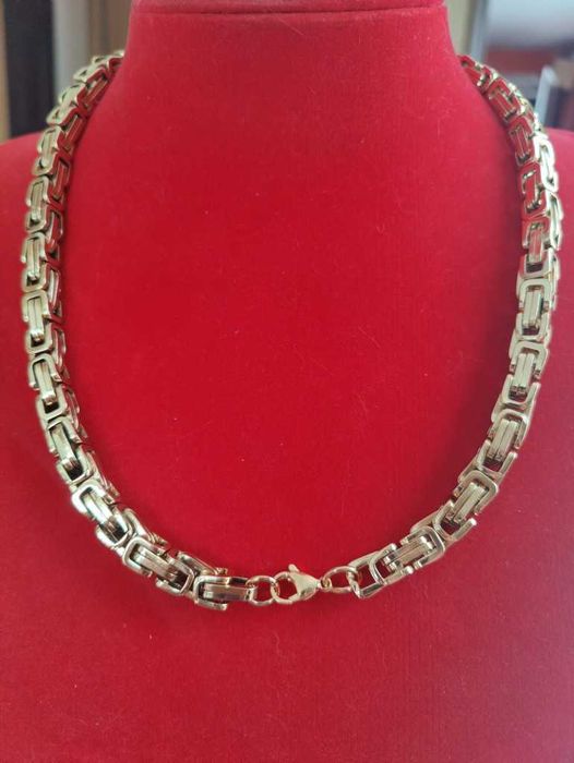 Ланец от медицинска стомана - Кралска плитка  - дължина 52см.