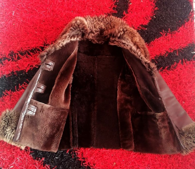 Cojoc jacheta Geaca piele și blană naturală 100%