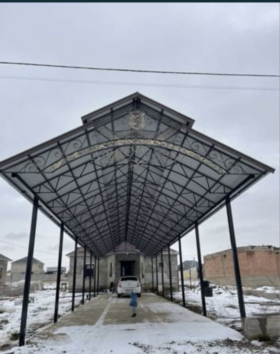 Навес варота забор перила